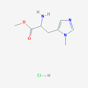 molecular formula C8H14ClN3O2 B1435466 Methyl 2-amino-3-(1-methyl-1H-imidazol-5-yl)propanoate hydrochloride CAS No. 1207887-43-1