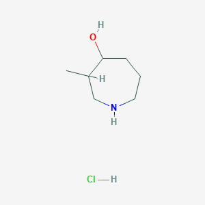 molecular formula C7H16ClNO B1435471 3-Methylazepan-4-ol hydrochloride CAS No. 1823315-42-9