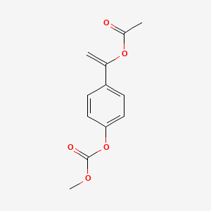 1-{4-[(Methoxycarbonyl)oxy]phenyl}ethenyl acetate