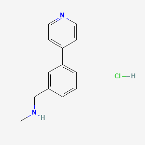 molecular formula C13H15ClN2 B1435476 N-甲基-1-(3-(吡啶-4-基)苯基)甲胺盐酸盐 CAS No. 1261236-62-7
