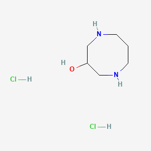 molecular formula C6H16Cl2N2O B1435479 1,5-Diazocan-3-ol 2HCl CAS No. 1824642-48-9