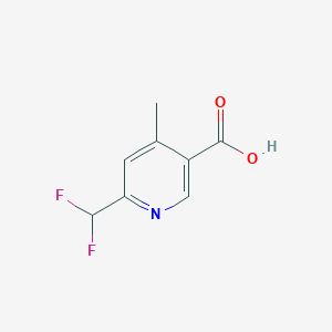 molecular formula C8H7F2NO2 B1435480 3-Pyridinecarboxylic acid, 6-(difluoromethyl)-4-methyl- CAS No. 1105995-37-6