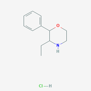 molecular formula C12H18ClNO B1435481 3-Ethyl-2-phenylmorpholine HCl CAS No. 1956382-42-5