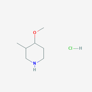 molecular formula C7H16ClNO B1435483 4-甲氧基-3-甲基哌啶盐酸盐 CAS No. 1803612-05-6