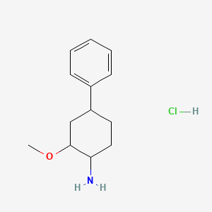 molecular formula C13H20ClNO B1435493 2-Methoxy-4-phenylcyclohexan-1-amine hydrochloride CAS No. 1803589-26-5