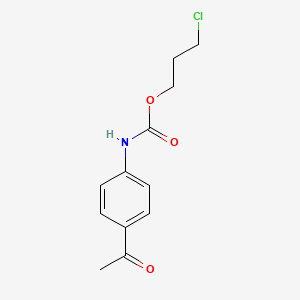molecular formula C12H14ClNO3 B1435497 3-chloropropyl N-(4-acetylphenyl)carbamate CAS No. 1803609-41-7