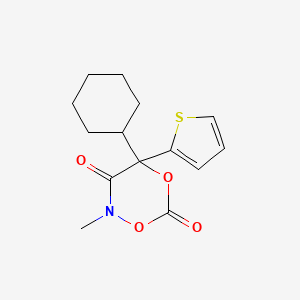 4-Cyclohexyl-2-methyl-4-(thiophen-2-yl)-1,5,2-dioxazinane-3,6-dione