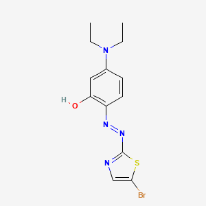 molecular formula C13H15BrN4OS B14355114 6-[2-(5-Bromo-1,3-thiazol-2-yl)hydrazinylidene]-3-(diethylamino)cyclohexa-2,4-dien-1-one CAS No. 92279-17-9