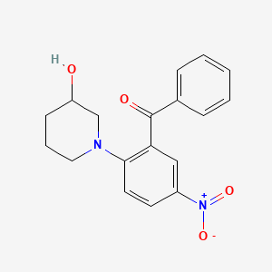 molecular formula C18H18N2O4 B14355121 [2-(3-Hydroxypiperidin-1-yl)-5-nitrophenyl](phenyl)methanone CAS No. 93418-72-5