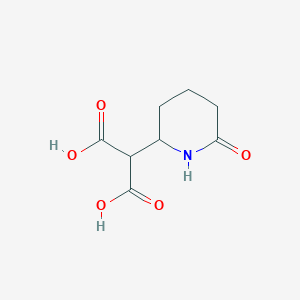 molecular formula C8H11NO5 B1435514 2-(6-Oxopiperidin-2-yl)propanedioic acid CAS No. 1803612-18-1