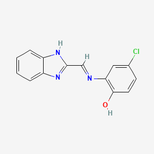 (6E)-4-Chloro-6-{[(1,3-dihydro-2H-benzimidazol-2-ylidene)methyl]imino}cyclohexa-2,4-dien-1-one