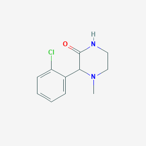 molecular formula C11H13ClN2O B1435517 3-(2-Chlorophenyl)-4-methylpiperazin-2-one CAS No. 1803567-47-6