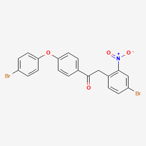 2-(4-Bromo-2-nitrophenyl)-1-[4-(4-bromophenoxy)phenyl]ethan-1-one