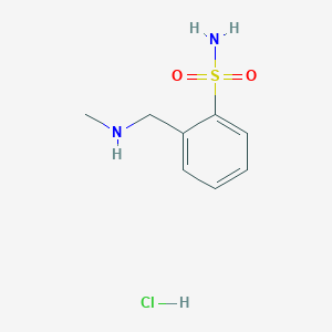 molecular formula C8H13ClN2O2S B1435525 2-[(Methylamino)methyl]benzene-1-sulfonamide hydrochloride CAS No. 1803609-99-5