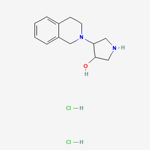 molecular formula C13H20Cl2N2O B1435526 4-(1,2,3,4-Tetrahydroisoquinolin-2-yl)pyrrolidin-3-ol dihydrochloride CAS No. 1803584-11-3