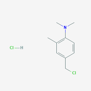 molecular formula C10H15Cl2N B1435527 4-(chloromethyl)-N,N,2-trimethylaniline hydrochloride CAS No. 1803610-43-6