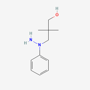 molecular formula C11H18N2O B1435532 2,2-Dimethyl-3-(1-phenylhydrazin-1-yl)propan-1-ol CAS No. 2034153-29-0