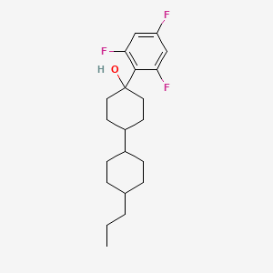 4-(4-Propylcyclohexyl)-1-(2,4,6-trifluorophenyl)cyclohexan-1-ol