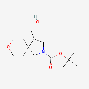molecular formula C14H25NO4 B1435534 叔丁基 4-(羟甲基)-8-氧杂-2-氮杂螺[4.5]癸烷-2-羧酸酯 CAS No. 2028341-96-8