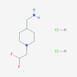 molecular formula C8H18Cl2F2N2 B1435537 [1-(2,2-二氟乙基)哌啶-4-基]甲胺二盐酸盐 CAS No. 1803589-14-1
