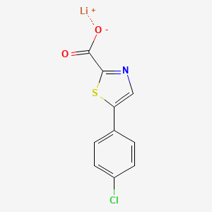 molecular formula C10H5ClLiNO2S B1435538 Lithium(1+) ion 5-(4-chlorophenyl)-1,3-thiazole-2-carboxylate CAS No. 1803595-06-3