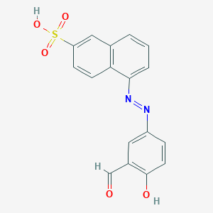 5-[2-(3-Formyl-4-oxocyclohexa-2,5-dien-1-ylidene)hydrazinyl]naphthalene-2-sulfonic acid