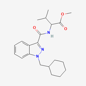 molecular formula C21H29N3O3 B1435540 Methyl 2-((1-(cyclohexylmethyl)-1H-indazole-3-carbonyl)amino)-3-methylbutanoate CAS No. 1863066-03-8