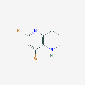 molecular formula C8H8Br2N2 B1435542 6,8-Dibromo-1,2,3,4-tetrahydro-1,5-naphthyridine CAS No. 1949816-38-9