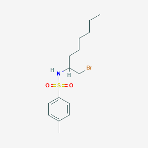 molecular formula C15H24BrNO2S B14355433 N-(1-Bromooctan-2-yl)-4-methylbenzene-1-sulfonamide CAS No. 90786-29-1