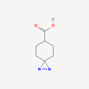molecular formula C7H10N2O2 B1435544 1,2-Diazaspiro[2.5]oct-1-ene-6-carboxylic acid CAS No. 36908-76-6