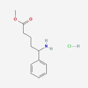 molecular formula C12H18ClNO2 B1435549 Methyl 5-amino-5-phenylpentanoate hydrochloride CAS No. 1803594-13-9