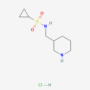 molecular formula C9H19ClN2O2S B1435562 N-(哌啶-3-基甲基)环丙烷磺酰胺盐酸盐 CAS No. 1803607-87-5