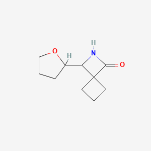 molecular formula C10H15NO2 B1435564 3-(氧杂环丁烷-2-基)-2-氮杂螺[3.3]庚烷-1-酮 CAS No. 1803595-77-8