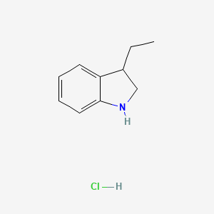 molecular formula C10H14ClN B1435577 3-乙基-2,3-二氢-1H-吲哚盐酸盐 CAS No. 1803609-36-0