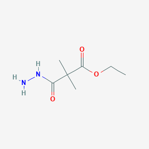 molecular formula C7H14N2O3 B1435589 3-Ethoxy-2,2-dimethyl-3-oxopropanoic acid hydrazide CAS No. 880166-63-2