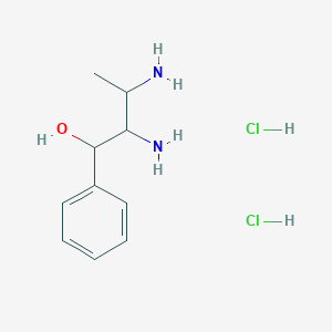 molecular formula C10H18Cl2N2O B1435590 2,3-Diamino-1-phenylbutan-1-ol dihydrochloride CAS No. 2060020-52-0