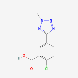 molecular formula C9H7ClN4O2 B1435598 2-chloro-5-(2-methyl-2H-1,2,3,4-tetrazol-5-yl)benzoic acid CAS No. 1858810-34-0