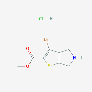 molecular formula C8H9BrClNO2S B1435601 methyl 3-bromo-4H,5H,6H-thieno[2,3-c]pyrrole-2-carboxylate hydrochloride CAS No. 2031268-71-8