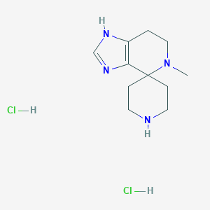molecular formula C11H20Cl2N4 B1435603 5-Methyl-1,5,6,7-tetrahydrospiro[imidazo[4,5-c]pyridine-4,4'-piperidine] dihydrochloride CAS No. 2108908-49-0
