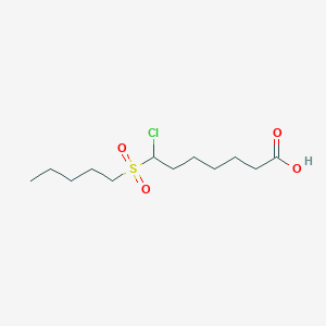 7-Chloro-7-(pentane-1-sulfonyl)heptanoic acid