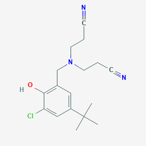 3,3'-{[(5-tert-Butyl-3-chloro-2-hydroxyphenyl)methyl]azanediyl}dipropanenitrile