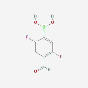 molecular formula C7H5BF2O3 B1435610 (2,5-二氟-4-甲酰苯基)硼酸 CAS No. 1228828-19-0
