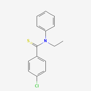 molecular formula C15H14ClNS B14356105 4-Chloro-N-ethyl-N-phenylbenzene-1-carbothioamide CAS No. 92507-98-7