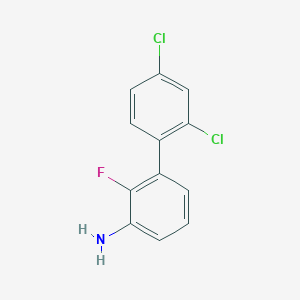 molecular formula C12H8Cl2FN B1435614 3-(2,4-二氯苯基)-2-氟苯胺 CAS No. 1361866-28-5