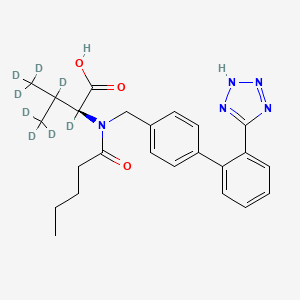 molecular formula C24H29N5O3 B1435617 (S)-(-)-缬沙坦-d8(缬氨酸-d8) CAS No. 1089736-72-0