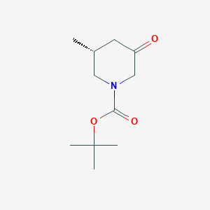 molecular formula C11H19NO3 B1435619 (R)-叔丁基-3-甲基-5-氧代哌啶-1-羧酸酯 CAS No. 1601475-90-4