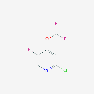molecular formula C6H3ClF3NO B1435621 2-Chloro-4-(difluoromethoxy)-5-fluoropyridine CAS No. 1804407-84-8