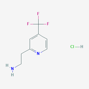 molecular formula C8H10ClF3N2 B1435623 2-[4-(Trifluoromethyl)pyridin-2-yl]ethan-1-amine hydrochloride CAS No. 1803607-61-5
