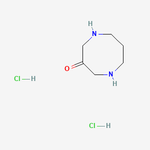 molecular formula C6H14Cl2N2O B1435635 1,5-Diazocan-3-one 2HCl CAS No. 1823050-64-1