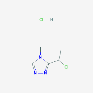 molecular formula C5H9Cl2N3 B1435643 3-(1-氯乙基)-4-甲基-4H-1,2,4-三唑盐酸盐 CAS No. 1803608-10-7